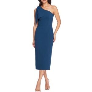 Teal One-Shoulder Dress